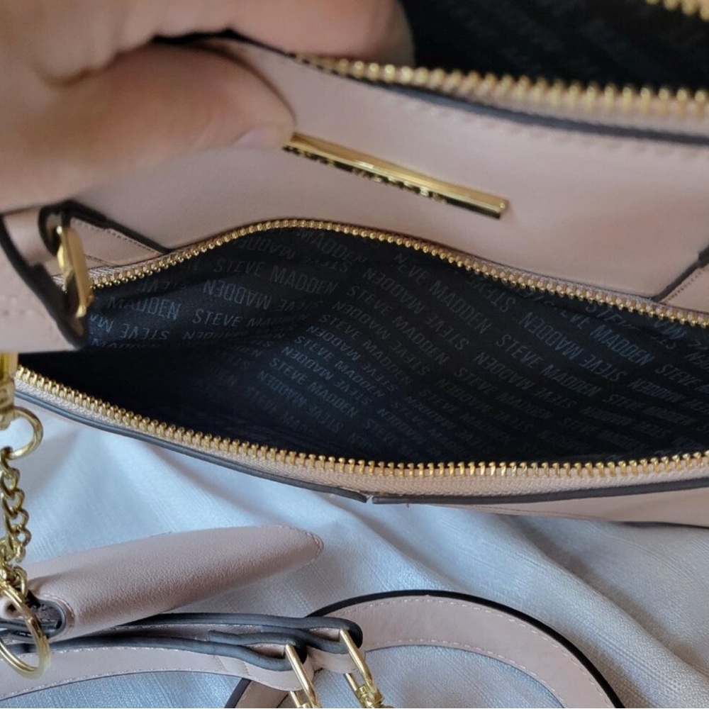 Steve Madden Blush Pink Dome Satchel with Removable Strap - Picture 4 of 6